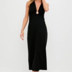 Black Seashell Dionis Midi Dress size S